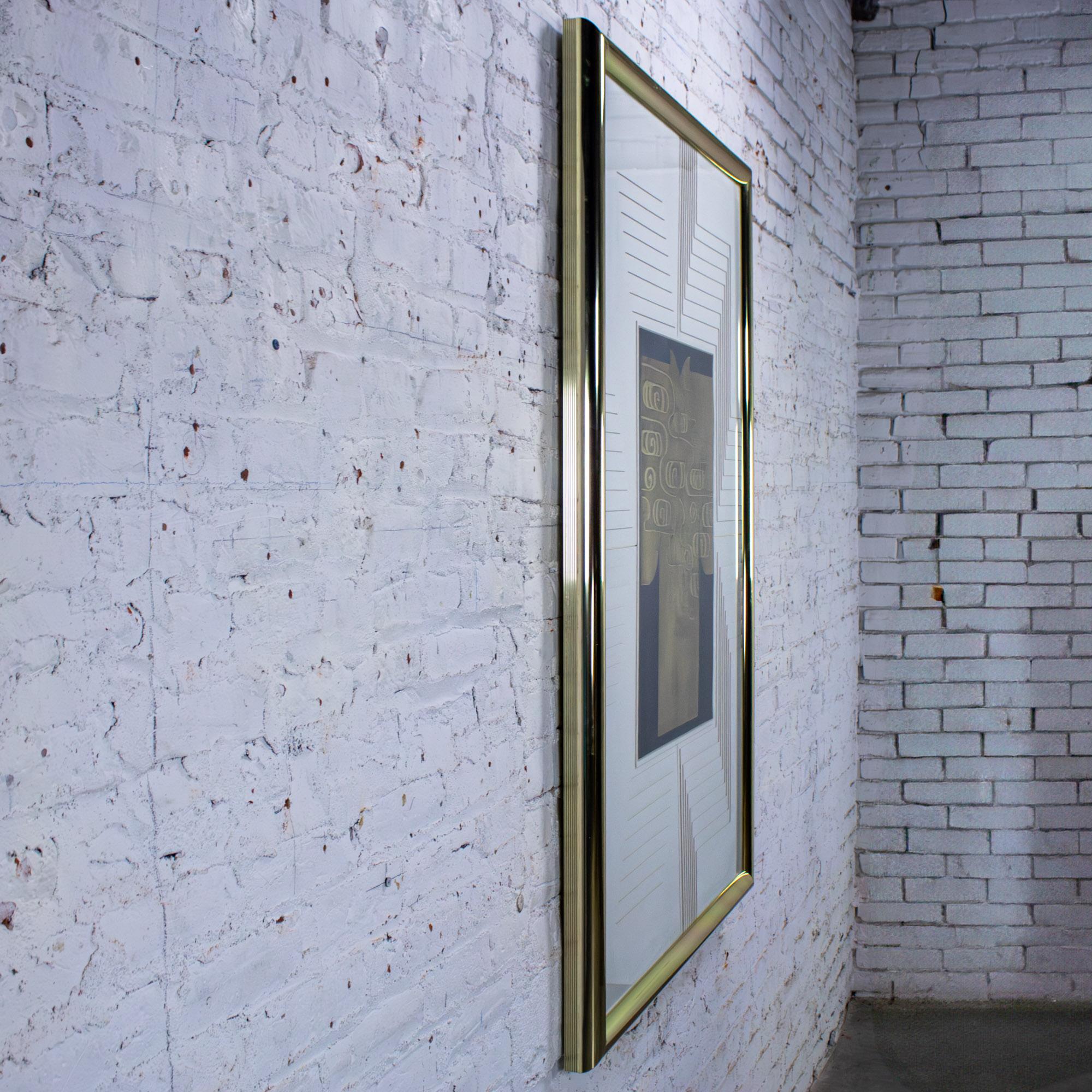 Late 20th Century Art Deco Revival Kinder Harris Large Scale Art Titled “Deco Kimono II” Signed Tim Vance