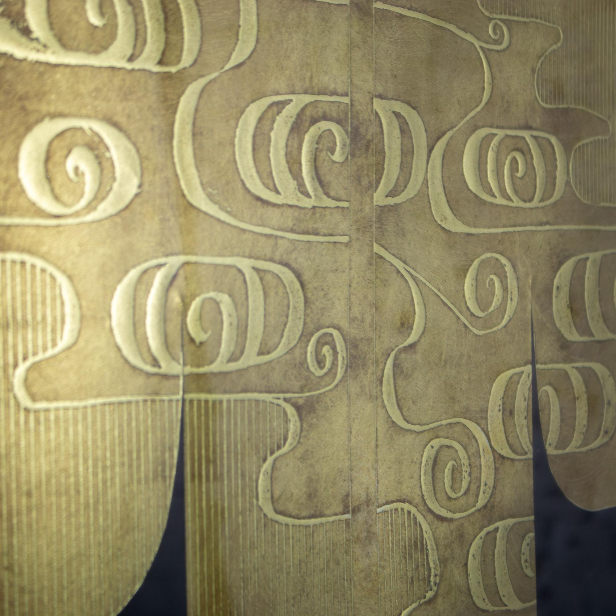 Late 20th Century Art Deco Revival Kinder Harris Large Scale Art Titled “Deco Kimono II” Signed Tim Vance