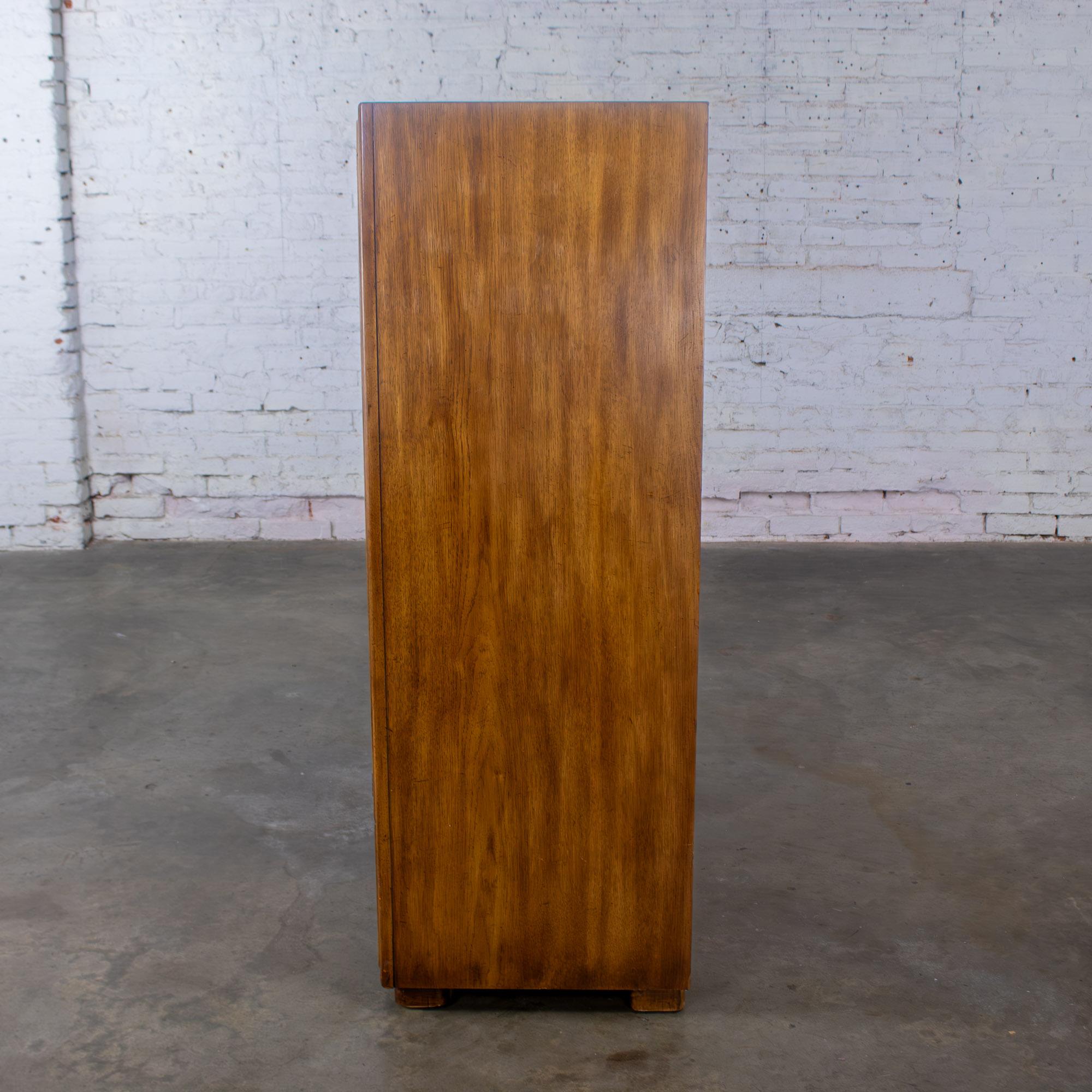 Late 20th Century Campaign Style Gentleman’s Chest of Drawers or Armoire Drexel Heritage Passage Collection