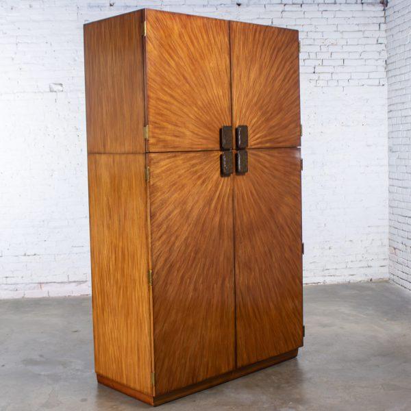 Late 20th Century Modern to Art Deco Revival Entertainment Arbus Armoire 6000 Series by Henredon
