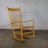 Late 20th Century Scandinavian Modern Rocking Chair Model J16 by Hans Wegner Beechwood & Natural Cord Seat