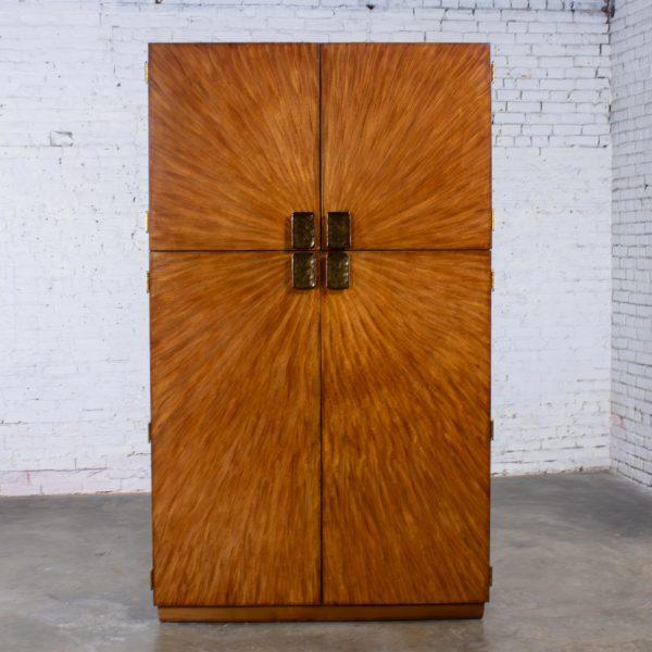 Late 20th Century Modern to Art Deco Revival Entertainment Arbus Armoire 6000 Series by Henredon